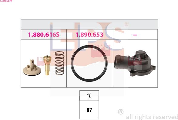 EPS 1.880.617K - Termostat, chladivo parts5.com