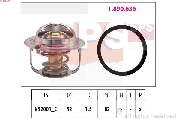 EPS 1.880.679 - Termostato, refrigerante parts5.com