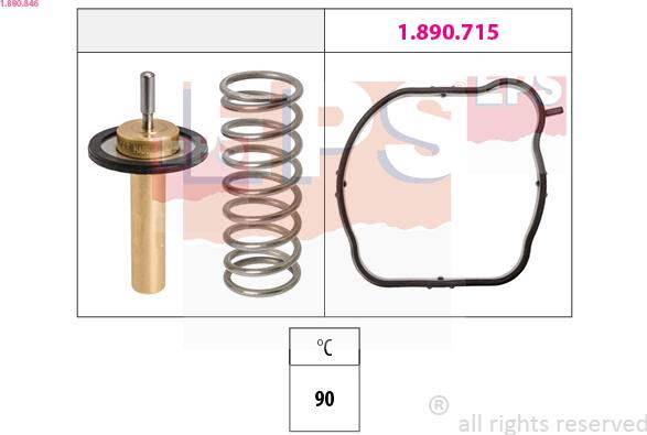 EPS 1.880.846 - Termostaat,Jahutusvedelik parts5.com