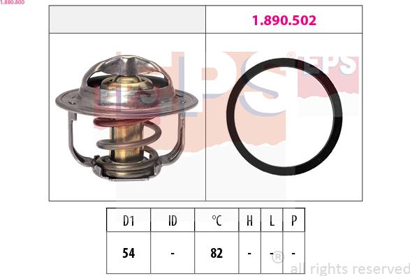 EPS 1.880.800 - Termosztát, hűtőfolyadék parts5.com