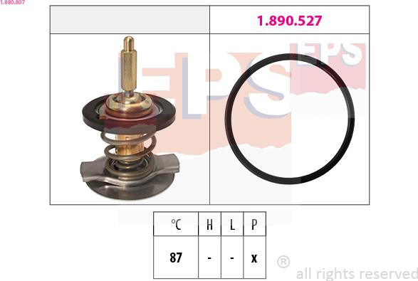 EPS 1.880.807 - Termostat,lichid racire parts5.com