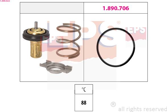 EPS 1.880.822 - Termostato, refrigerante parts5.com