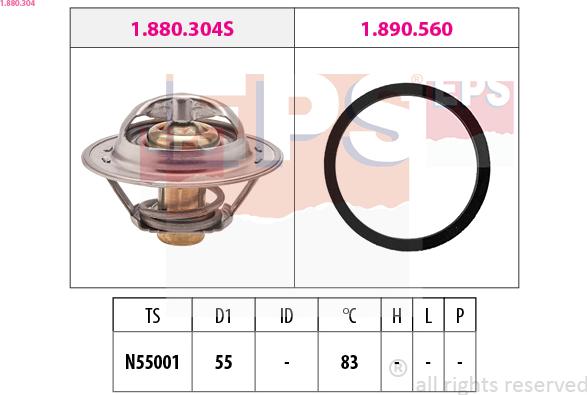 EPS 1.880.304 - Termostat, hladilno sredstvo parts5.com