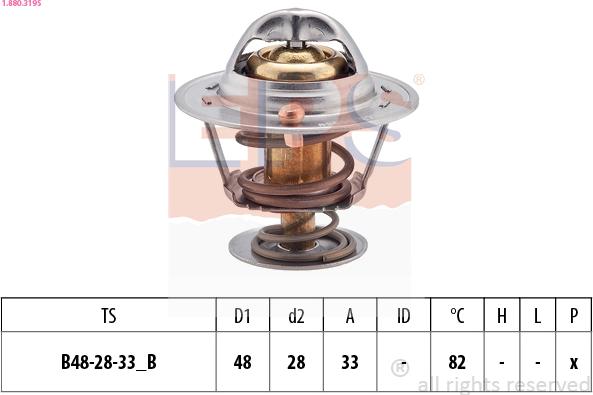 EPS 1.880.319S - Termostato, refrigerante parts5.com