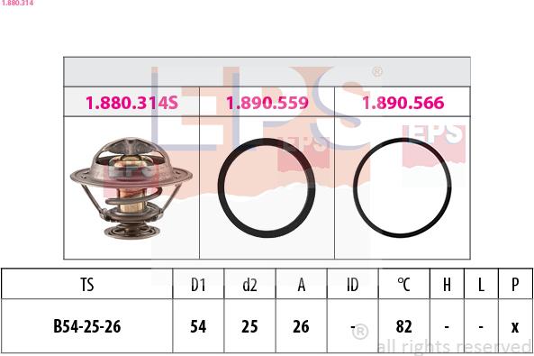 EPS 1.880.314 - Thermostat d'eau parts5.com