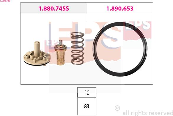 EPS 1.880.745 - Thermostat, coolant parts5.com