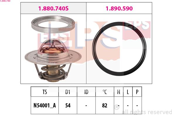 EPS 1.880.740 - Termostat, środek chłodzący parts5.com