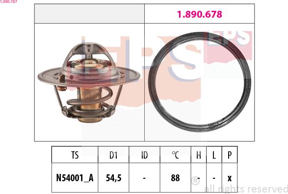 EPS 1.880.787 - Termostato, refrigerante parts5.com