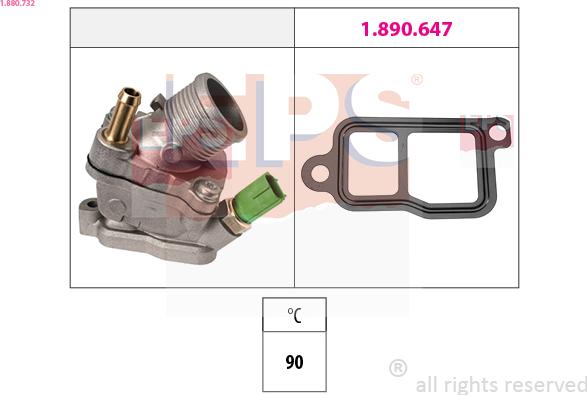 EPS 1.880.732 - Termostat, chladivo parts5.com