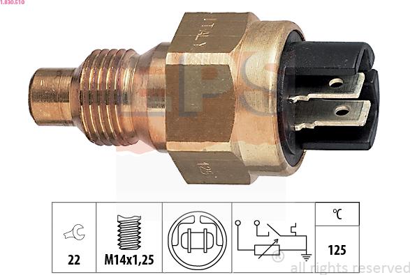 EPS 1.830.510 - Senzor, temperatura rashladnog sredstva parts5.com