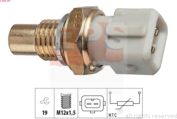 EPS 1.830.191 - Senzor, temperatura ulja parts5.com