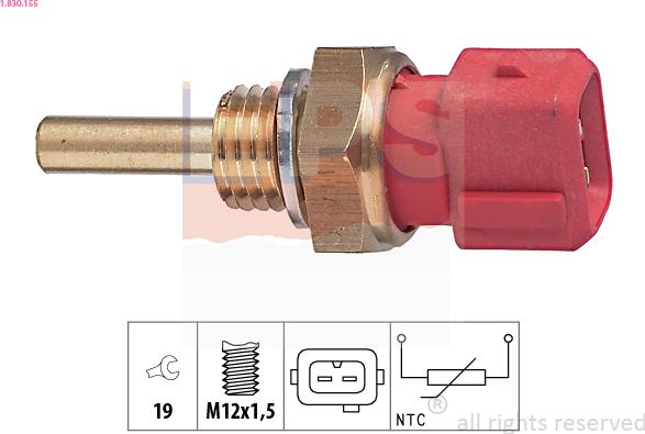 EPS 1.830.155 - Senzor, temperatura rashladnog sredstva parts5.com