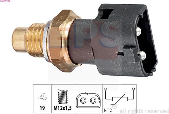 EPS 1.830.109 - Senzor,temperatura lichid de racire parts5.com