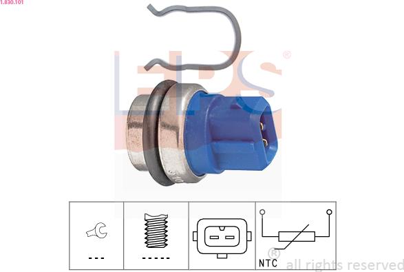 EPS 1.830.101 - Sensor, temperatura del refrigerante parts5.com