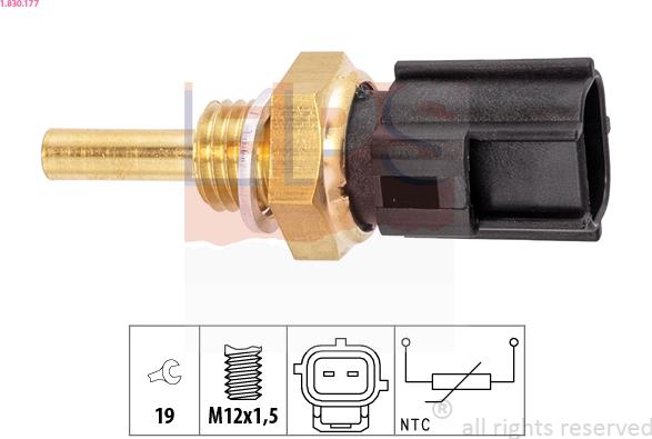 EPS 1.830.177 - Senzor, temperatura ulja parts5.com