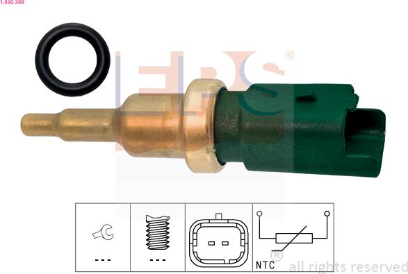 EPS 1.830.399 - Senzor,temperatura lichid de racire parts5.com