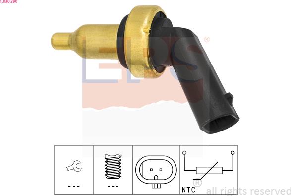 EPS 1.830.390 - Sensor, coolant temperature parts5.com