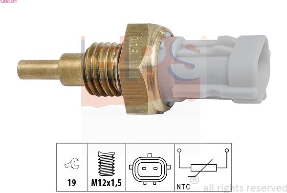 EPS 1.830.351 - Senzor, temperatura olja parts5.com