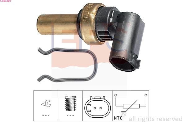 EPS 1.830.300 - Sensor, temperatura del aceite parts5.com