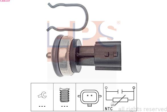 EPS 1.830.337 - Czujnik, temperatura płynu chłodzącego parts5.com