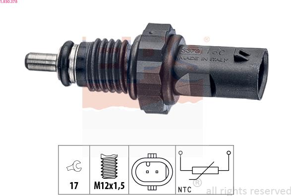 EPS 1.830.378 - Senzor, temperatura olja parts5.com