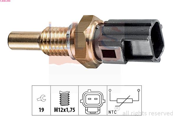 EPS 1.830.294 - Senzor,temperatura lichid de racire parts5.com