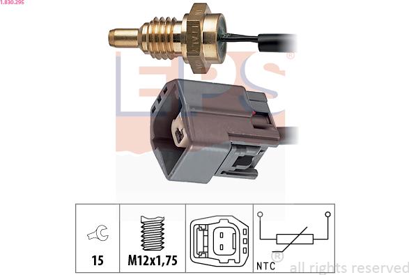 EPS 1.830.295 - Senzor,temperatura lichid de racire parts5.com