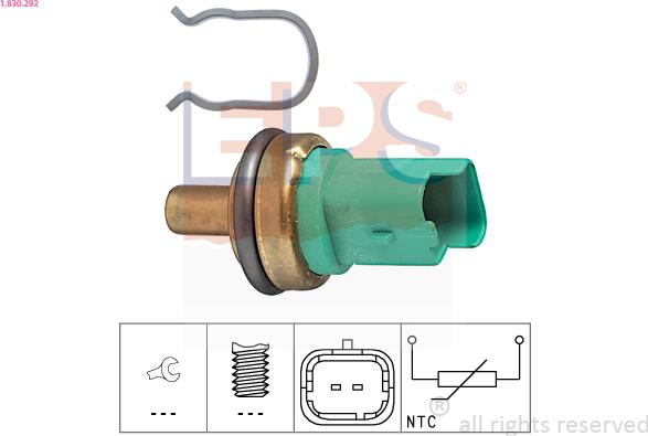 EPS 1.830.292 - Sensor, oil temperature parts5.com