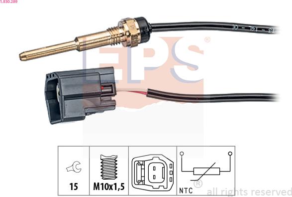 EPS 1.830.289 - Sensor, coolant temperature parts5.com