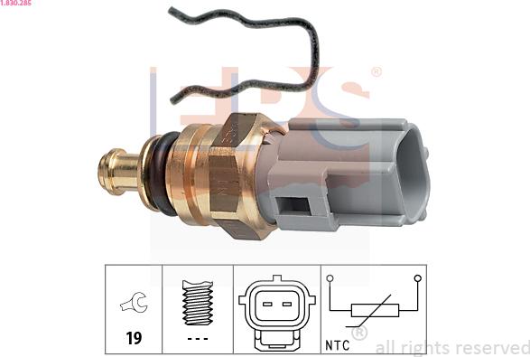 EPS 1.830.285 - Sonde de température, liquide de refroidissement parts5.com