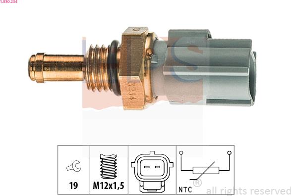 EPS 1.830.234 - Senzor,temperatura ulei parts5.com