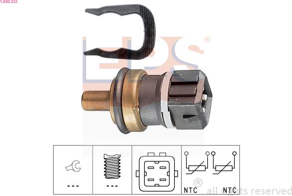 EPS 1.830.232 - Érzékelő, hűtőfolyadék-hőmérséklet parts5.com