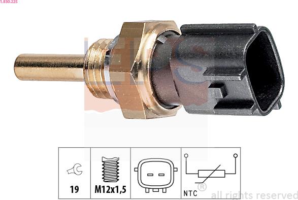 EPS 1.830.225 - Sensor, oil temperature parts5.com