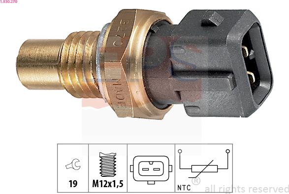 EPS 1.830.270 - Senzor, temperatura rashladne tečnosti parts5.com