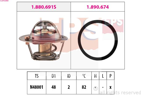 EPS 1.879.999 - Termostat,lichid racire parts5.com