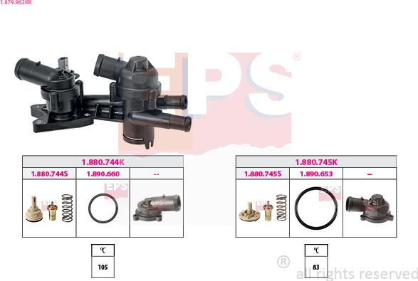 EPS 1.879.962KK - Thermostat, coolant parts5.com