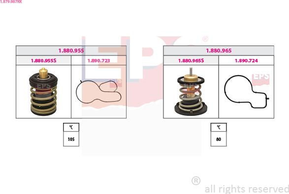 EPS 1.879.987KK - Termostat, środek chłodzący parts5.com