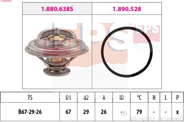 EPS 1.879.937 - Thermostat, Kühlmittel parts5.com