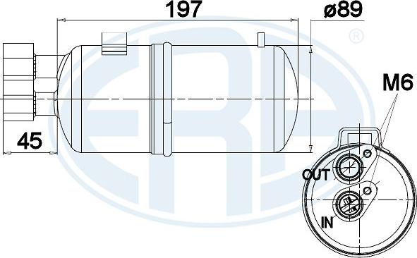 ERA 668006 - Filtro deshidratante, aire acondicionado parts5.com