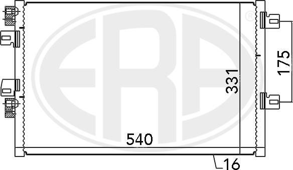 ERA 667073 - Kondenzator, klima-uređaj parts5.com