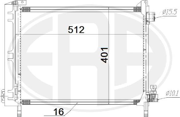 ERA 667201 - Condenser, air conditioning parts5.com