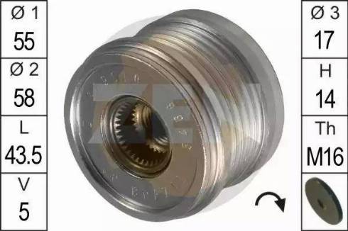 ERA 219068 - Pulley, alternator, freewheel clutch parts5.com