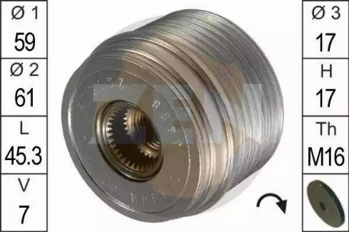 ERA 219029 - Pulley, alternator, freewheel clutch parts5.com