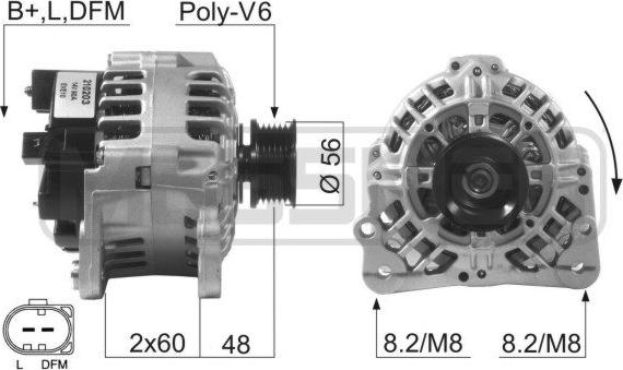 ERA 210203A - Alternatör parts5.com