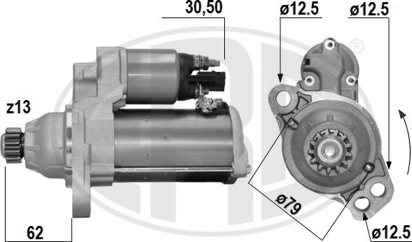 ERA 221076A - Önindító parts5.com