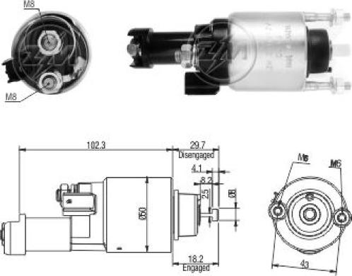 ERA ZM3705 - Mágneskapcsoló, önindító parts5.com