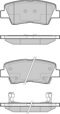 PALIDIUM Y029-58 - Комплект спирачно феродо, дискови спирачки parts5.com