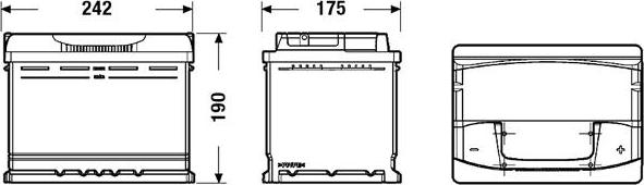 Exide EA640 - Käynnistysakku parts5.com