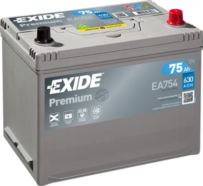 Exide EA754 - Batería de arranque parts5.com