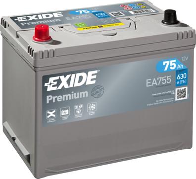 Exide EA755 - Batería de arranque parts5.com